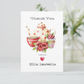 Vrijgezellenfeest Tea Party Dank je Bedankkaart (Staand voorkant)