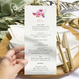 Vrijgezellenfeest Tea Party Dusty Pink Teapot Menu