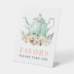 Vrijgezellenfeest Tea Party Favor Pedestal Sign Reclamebord Met Voetstuk