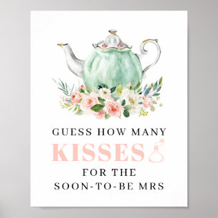 Vrijgezellenfeest Tea Party Favor Sign Poster