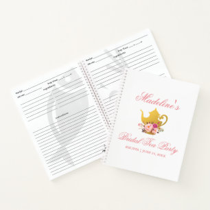 Vrijgezellenfeest Tea Party Floral roze Recipe Notitieboek