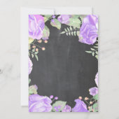 vrijgezellenfeest Tea Party Invitation Floral Kaart (Achterkant)