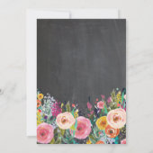 vrijgezellenfeest Tea Party Invitation Floral Kaart (Achterkant)