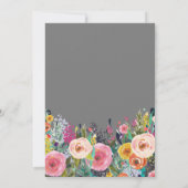 Vrijgezellenfeest Tea Party Invitation Floral Kaart (Achterkant)