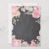 Vrijgezellenfeest Tea Party Invitation Floral Kaart (Achterkant)