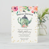 vrijgezellenfeest Tea Party Invitation Kaart (Staand voorkant)