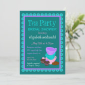 vrijgezellenfeest Tea Party Invitation Kaart (Staand voorkant)