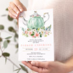 Vrijgezellenfeest Tea Party Invitation Kaart<br><div class="desc">Deze  theepartijuitnodiging van het vrijgezellenfeest is perfect voor om het even welke bruid-om-te zijn! Bewerk de tekst eenvoudig met de gebeurtenisgegevens. Geef de rug met een stevige kleur,  een textuur of wit uit! Bekijk het volledige collectie Tea Party van het Vrijgezellenfeest voor meer overeenkomende objecten!</div>