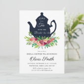 Vrijgezellenfeest Tea Party Invitation Kaart (Staand voorkant)