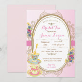 Vrijgezellenfeest Tea Party Invitation Kaart (Voorkant / Achterkant)