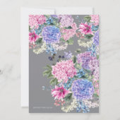 vrijgezellenfeest Tea Party Invitation Pink Hydran Kaart (Achterkant)