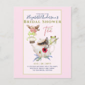 Vrijgezellenfeest Tea Party Invitations Cute Fun Flyer (Voorkant)
