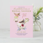 Vrijgezellenfeest Tea Party Invitations Cute Fun Kaart (Staand voorkant)