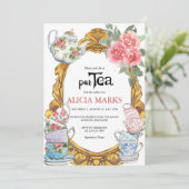 Vrijgezellenfeest Tea Party Kaart (Staand voorkant)