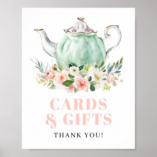 Vrijgezellenfeest Tea Party Kaarten & Cadeaubordje Poster (Voorkant)