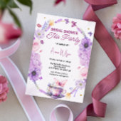 Vrijgezellenfeest Tea Party Lavendel Lila Vlinder Kaart