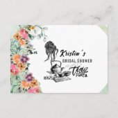 Vrijgezellenfeest Tea Party Liefdevol advies Informatiekaartje (Achterkant)