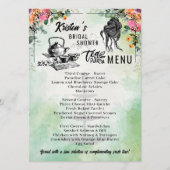 Vrijgezellenfeest Tea Party Menu Kaart (Voorkant)