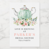 Vrijgezellenfeest Tea Party Mini wijnlabels Wijn Etiket (Enkel label)