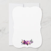 Vrijgezellenfeest Tea Party Paars Violet Invite B Kaart (Achterkant)