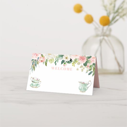 Vrijgezellenfeest Tea Party Place Card Plaatskaartje (Voorkant)