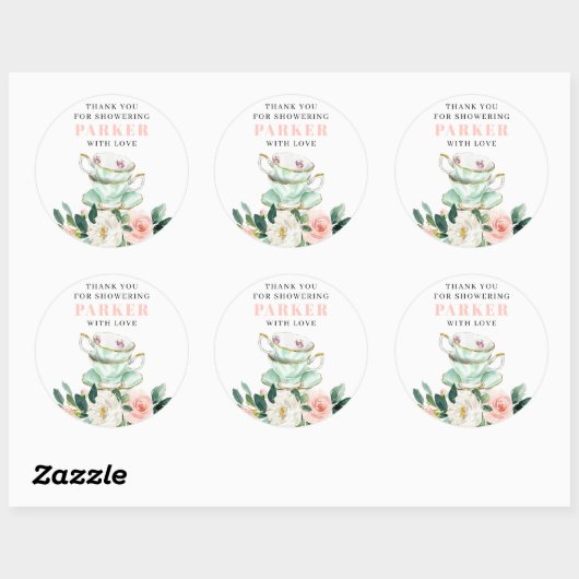 Vrijgezellenfeest Tea Party Ronde Sticker (Vel)