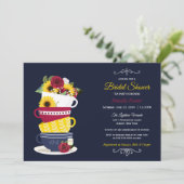 Vrijgezellenfeest Tea Party Rozen & Zonnebloemen - Kaart (Staand voorkant)