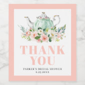 Vrijgezellenfeest Tea Party Snack Favor Labels Wijn Etiket (Enkel label)