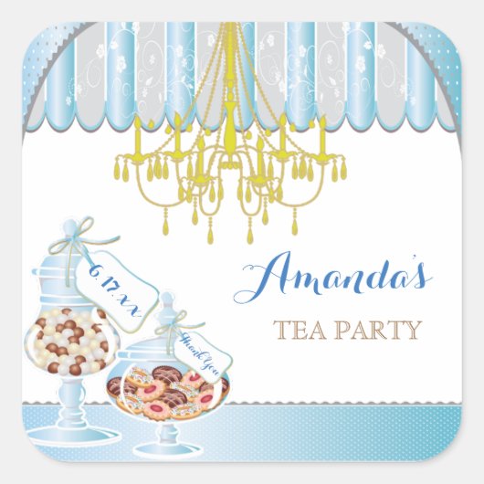 Vrijgezellenfeest Tea Party Stickers (Voorkant)