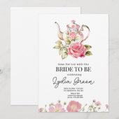 Vrijgezellenfeest Tea Party Tijd voor Thee met de  Kaart (Voorkant / Achterkant)