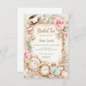 Vrijgezellenfeest Tea Party uitnodiging (Voorkant / Achterkant)