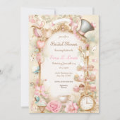 Vrijgezellenfeest Tea party uitnodiging High Tea u (Voorkant)