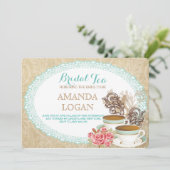 vrijgezellenfeest Tea Party-uitnodigingen Kaart (Staand voorkant)