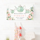 Vrijgezellenfeest Tea Party Vinyl Welcome Banner (Insitu)