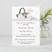 vrijgezellenfeest Tea roze Kaart (Staand voorkant)