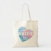 vrijgezellenfeest Team Bride Heart Canvas tas Blau (Voorkant)