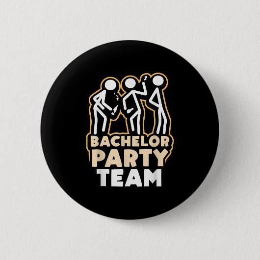 Vrijgezellenfeest Team Bruidegom Bruid _4 Ronde Button 5,7 Cm (Voorkant)