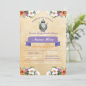 vrijgezellenfeest Teapot Alice in Wonderland nodig Kaart (Staand voorkant)