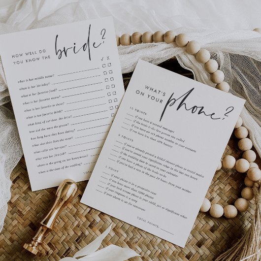 Vrijgezellenfeest Telefoon Spel & Ken de bruid Kaa Kaart