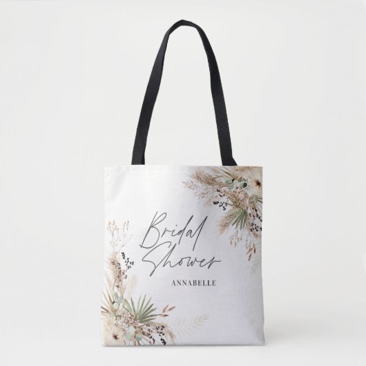 Vrijgezellenfeest ten gunste van pampas eucalyptus tote bag (Voorkant)