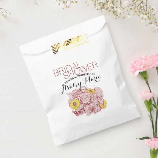 Vrijgezellenfeest Terra Cotta met Floral Bouquet Bedankzakje (Gezegeld)