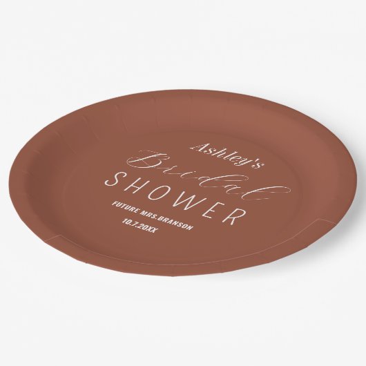 Vrijgezellenfeest Terracotta Bruin Papier Bord (Gekanteld)