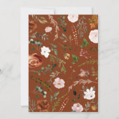 Vrijgezellenfeest terracotta stag elegant rustige  kaart (Achterkant)