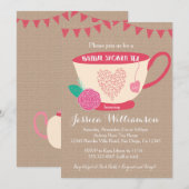 Vrijgezellenfeest Thee Invitation Kaart (Voorkant / Achterkant)