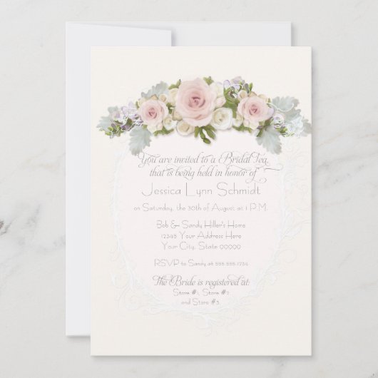 Vrijgezellenfeest thee  Roos succulent blad Kaart (Voorkant)