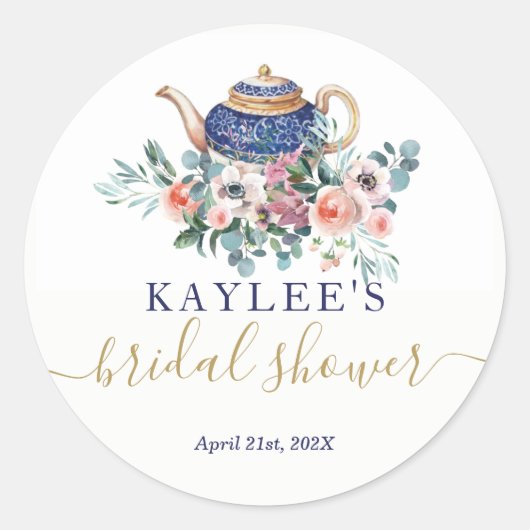 Vrijgezellenfeest-thee-sticker Ronde Sticker (Voorkant)