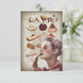  vrijgezellenfeest theepartij kaart (Staand voorkant)