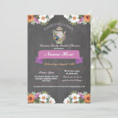 Vrijgezellenfeest theepot Alice in Wonderland Uitn Kaart (Staand voorkant)