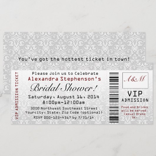 Vrijgezellenfeest Ticket-uitnodigingen Kaart (Voorkant / Achterkant)