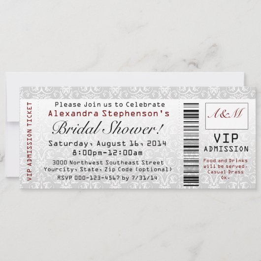 Vrijgezellenfeest Ticket-uitnodigingen Kaart (Voorkant)